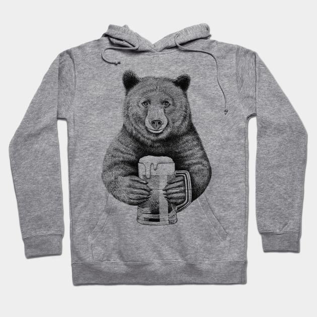 Bear Beer Hoodie by HabbyArt